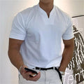 Camiseta deportiva de algodón con cuello en V para hombre: ideal para entrenar y el tiempo libre