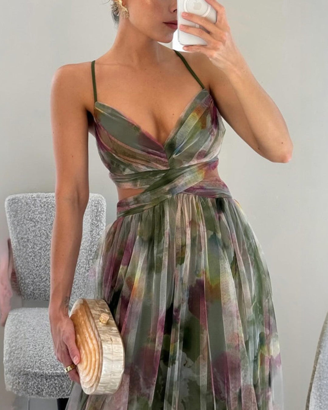 Giselle - Encantador vestido maxi con estampado floral