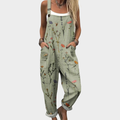 Sanne - Mono de lino con estampado floral