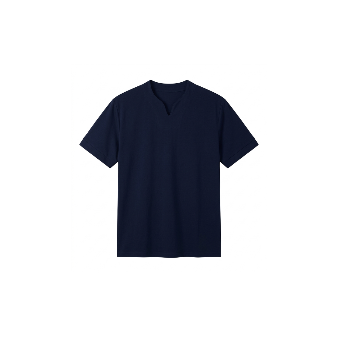 Camiseta deportiva de algodón con cuello en V para hombre: ideal para entrenar y el tiempo libre
