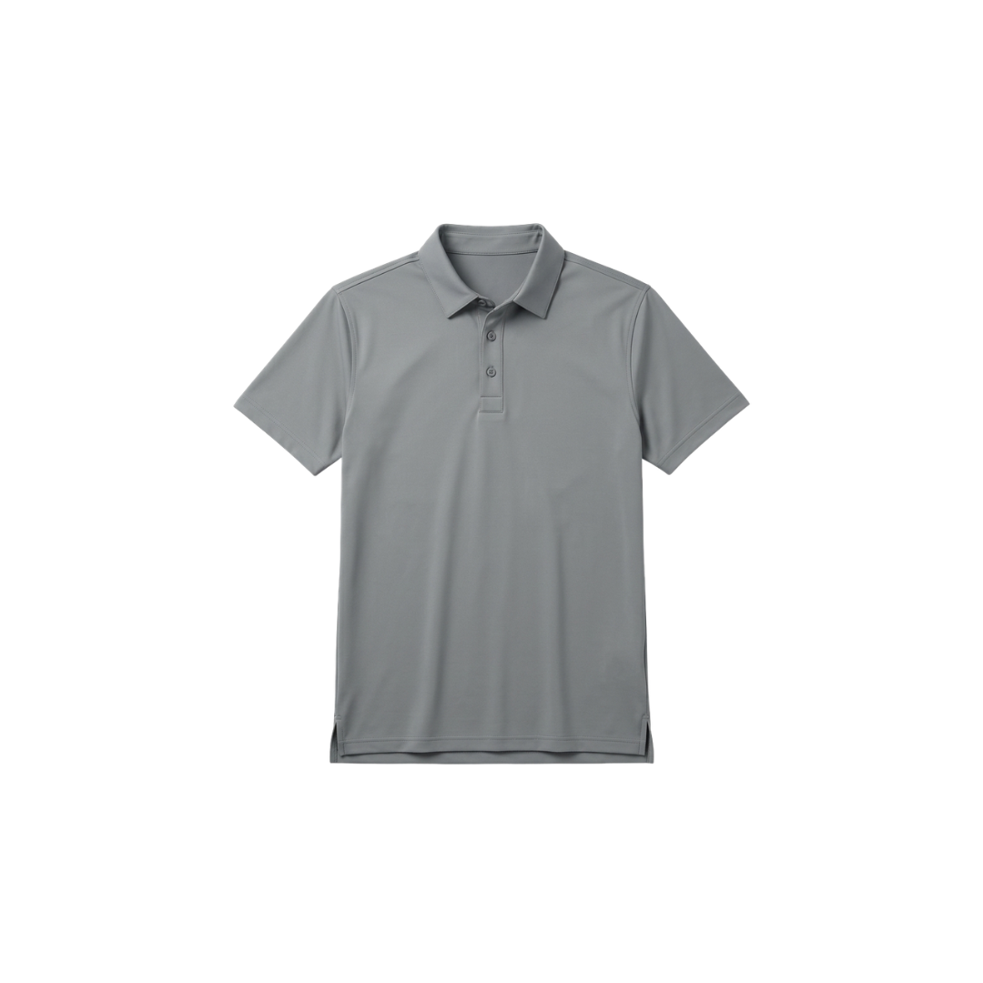 Camiseta de manga corta de secado rápido para hombre con cuello vuelto