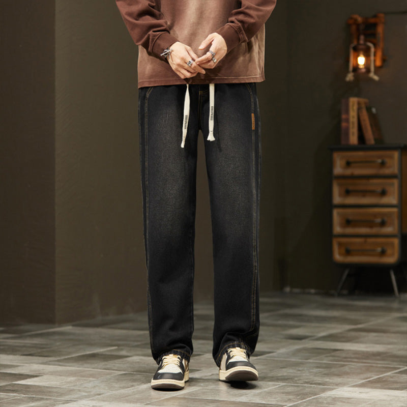 Jeans rectos holgados para hombre: corte moderno, tejido suave y ajuste cómodo para cualquier ocasión