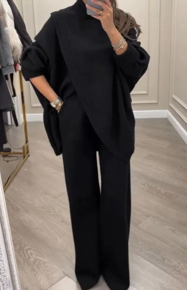 Conjunto de suéter y pantalón oversize para mujer