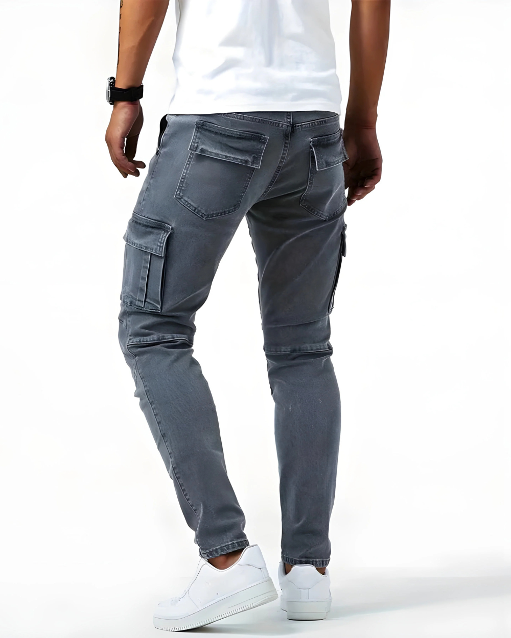 Pantalón Cargo Marino Elástico