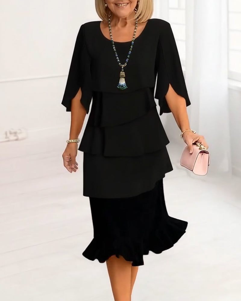 Sophie – Vestido elegante y vaporoso con volantes