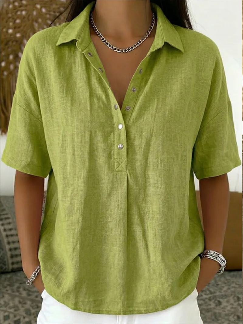 Van Delft Mode® | Blusa con cuello y detalle de botones (¡1+1 GRATIS por tiempo limitado!)
