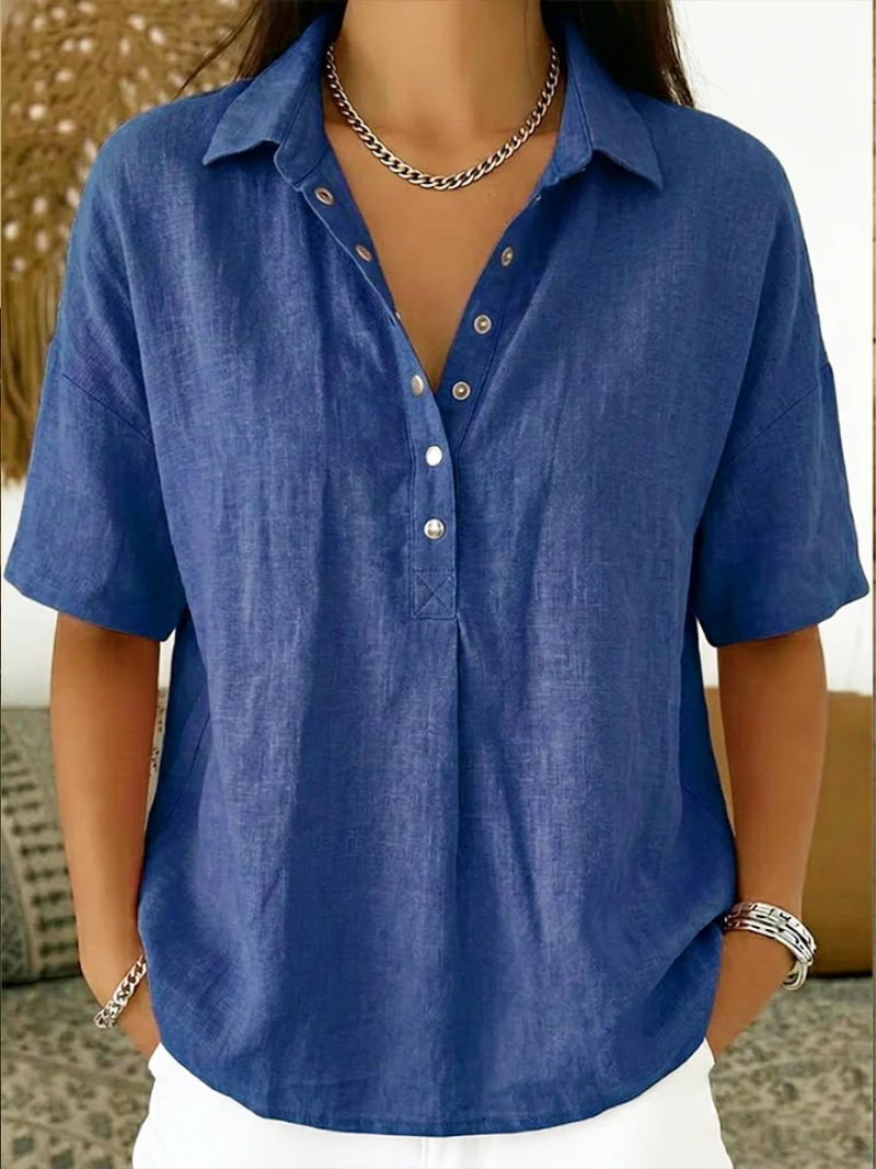 Van Delft Mode® | Blusa con cuello y detalle de botones (¡1+1 GRATIS por tiempo limitado!)