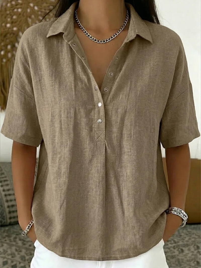 Van Delft Mode® | Blusa con cuello y detalle de botones (¡1+1 GRATIS por tiempo limitado!)