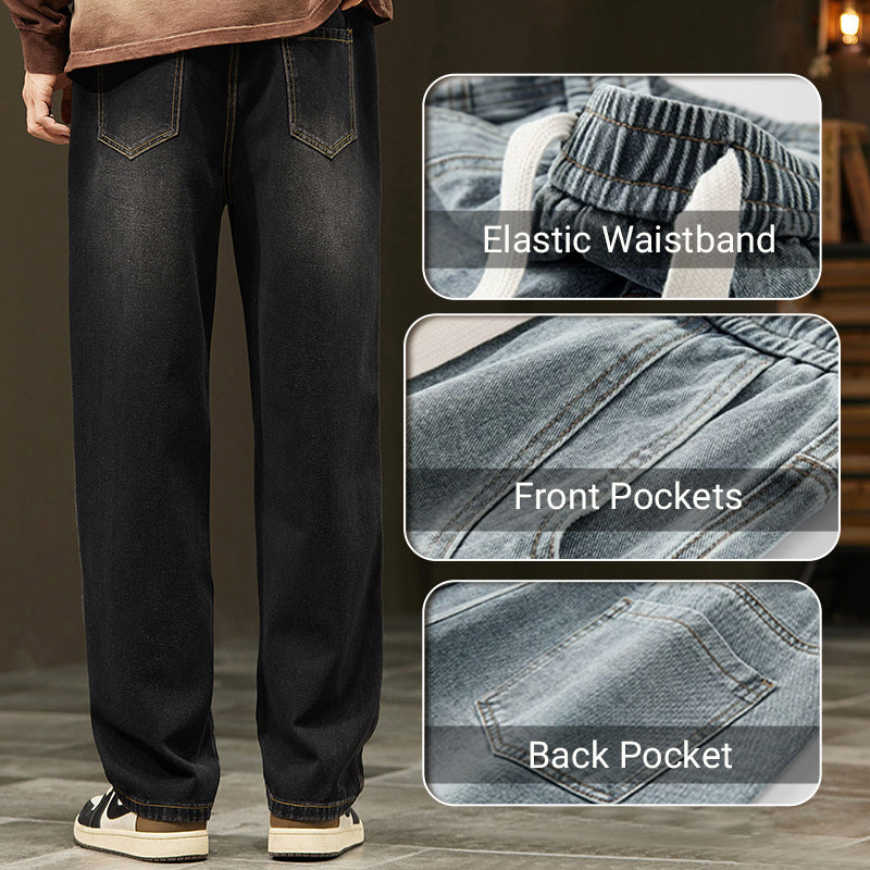 Jeans rectos holgados para hombre: corte moderno, tejido suave y ajuste cómodo para cualquier ocasión