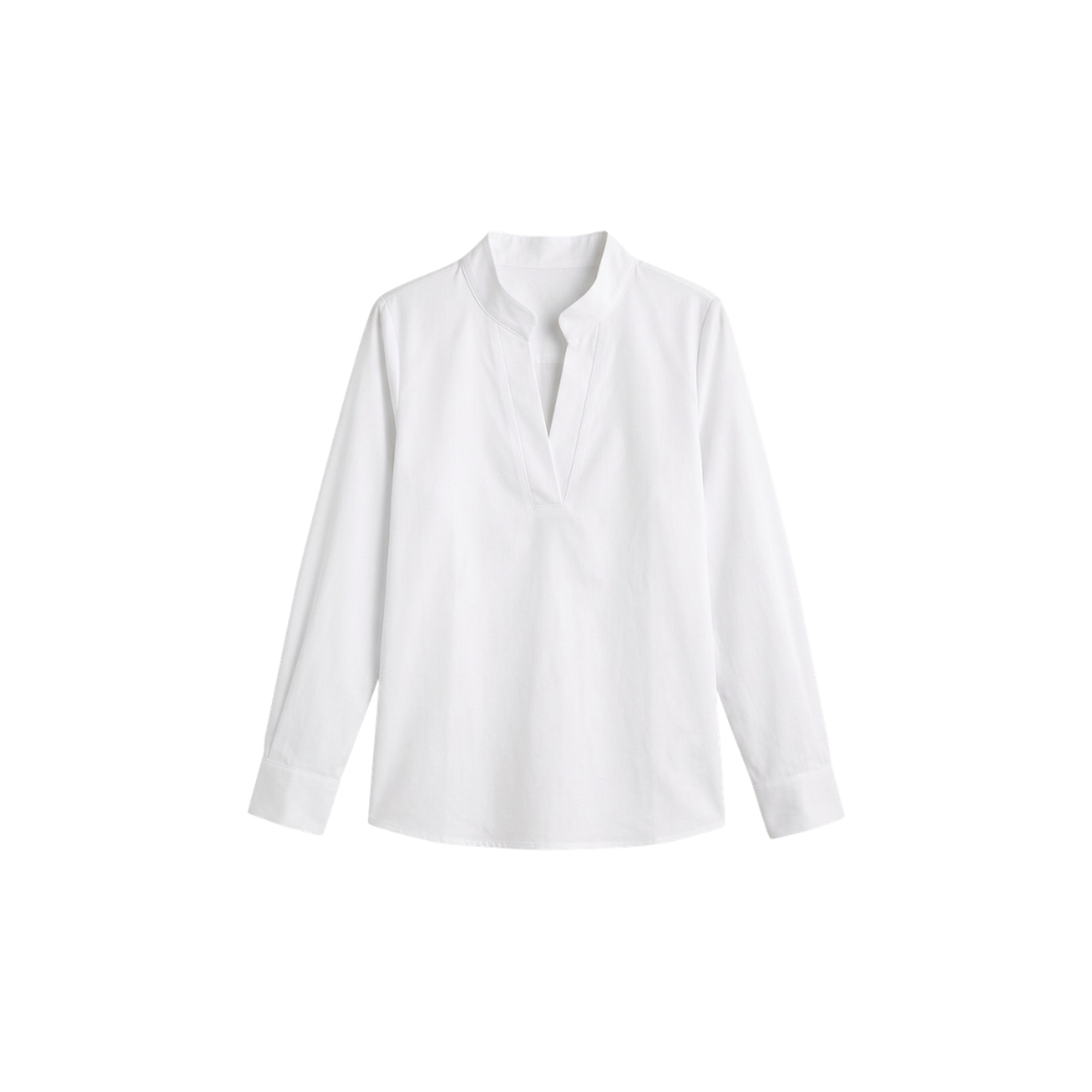 Blusa de mujer con cuello en V y manga larga