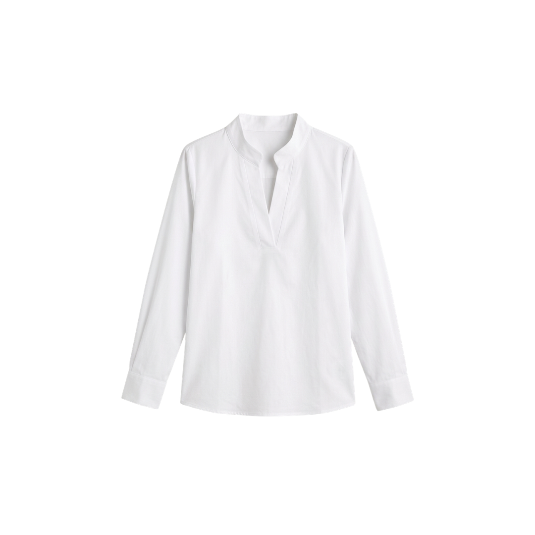 Blusa de mujer con cuello en V y manga larga