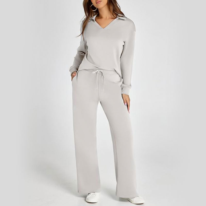 Conjuntos de 2 piezas para mujer: sudaderas casuales de manga larga.