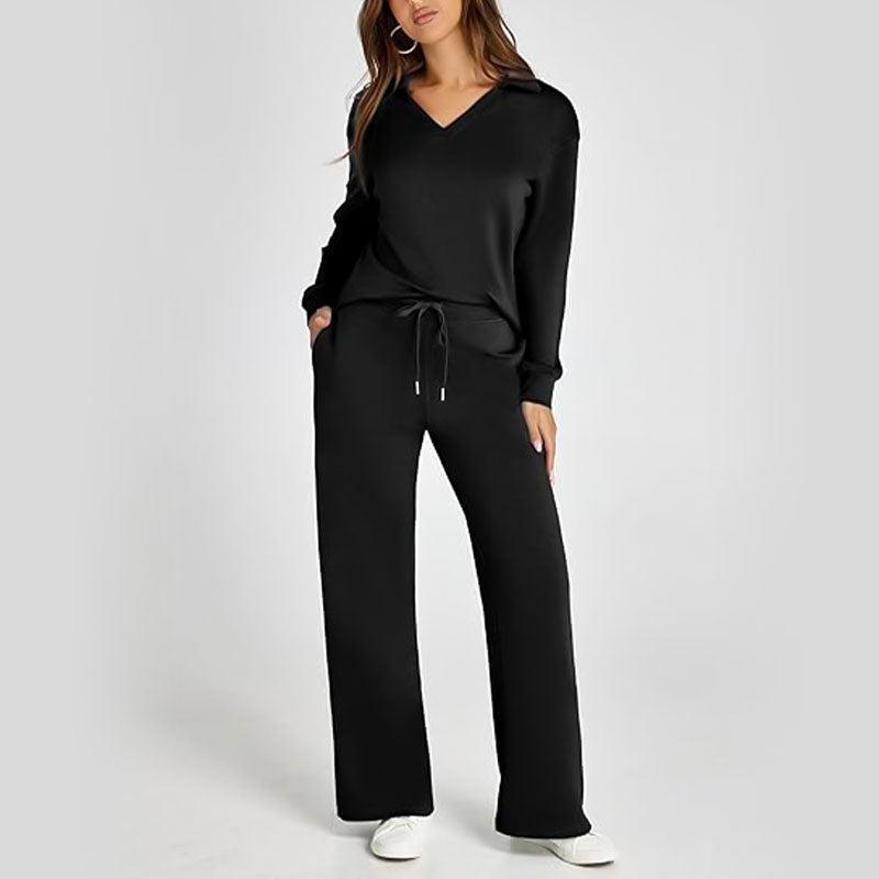 Conjuntos de 2 piezas para mujer: sudaderas casuales de manga larga.