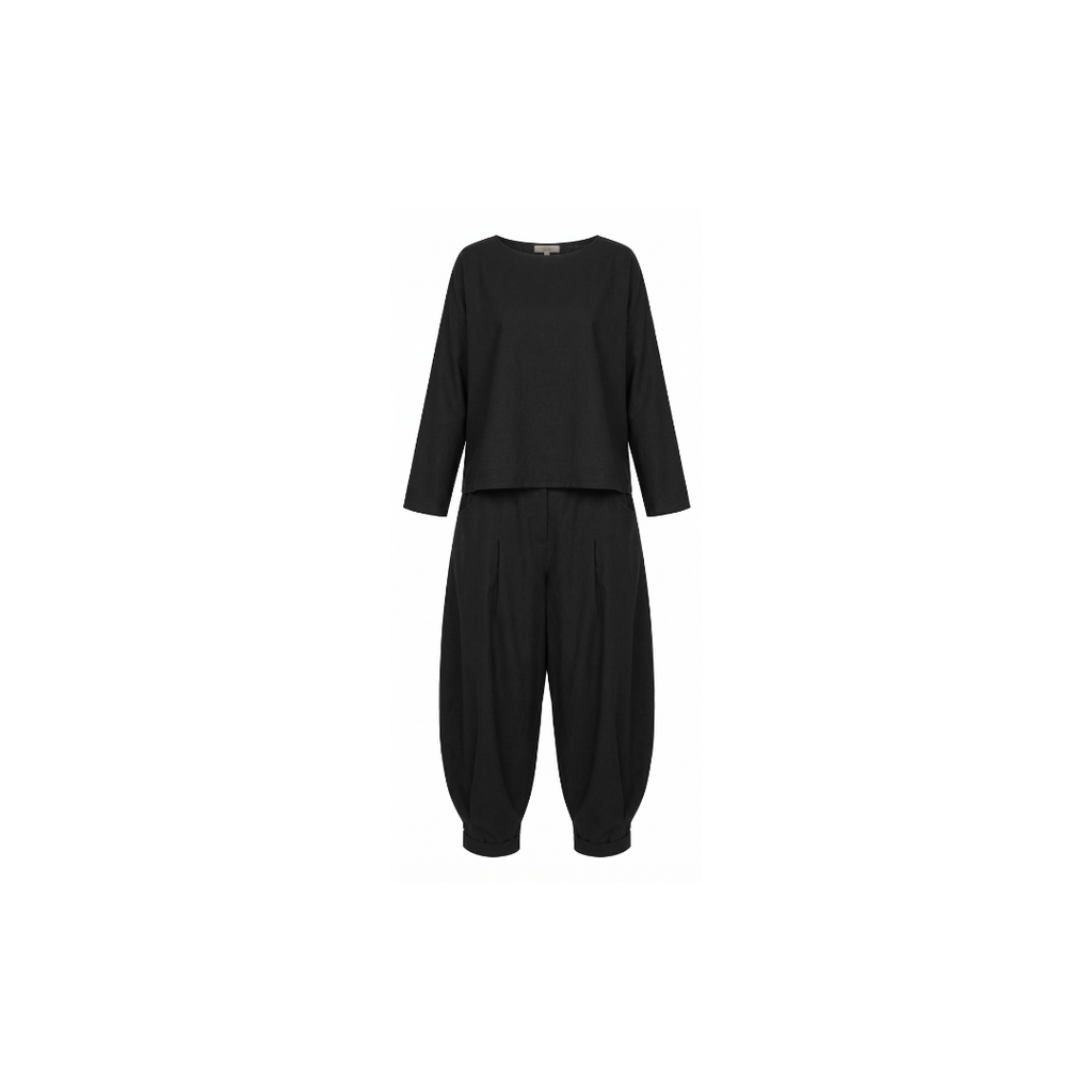 Conjunto de 2 piezas: manga larga con cuello redondo y pantalón