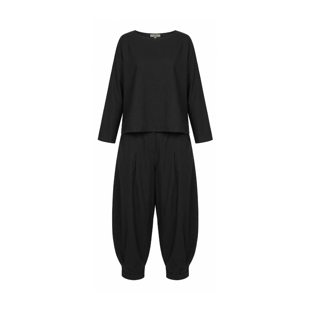 Conjunto de 2 piezas: manga larga con cuello redondo y pantalón