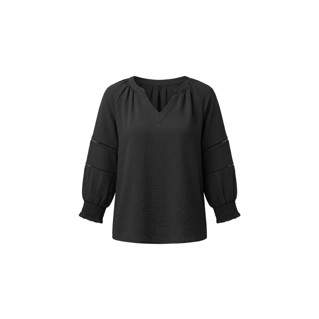 Camisa informal de mujer con cuello en V