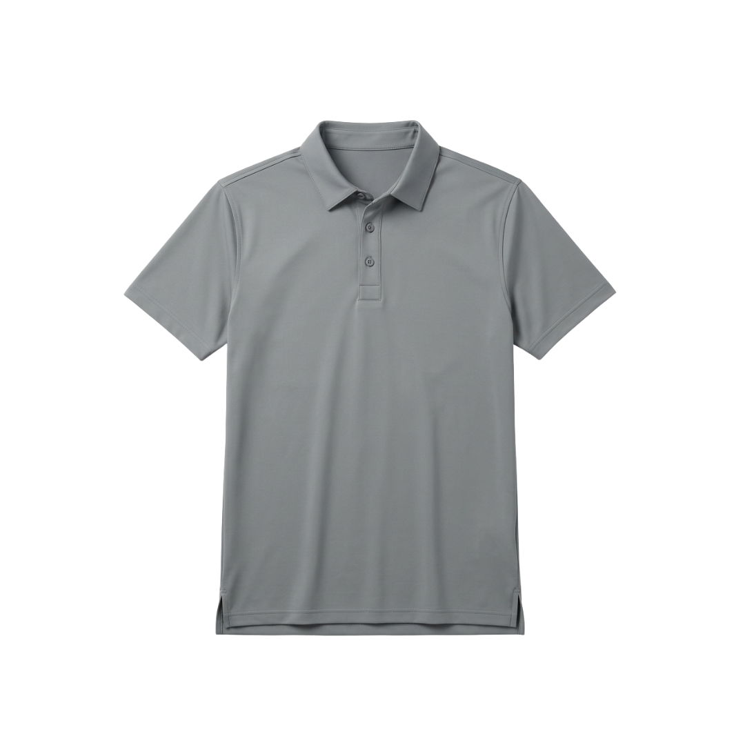 Camiseta de manga corta de secado rápido para hombre con cuello vuelto