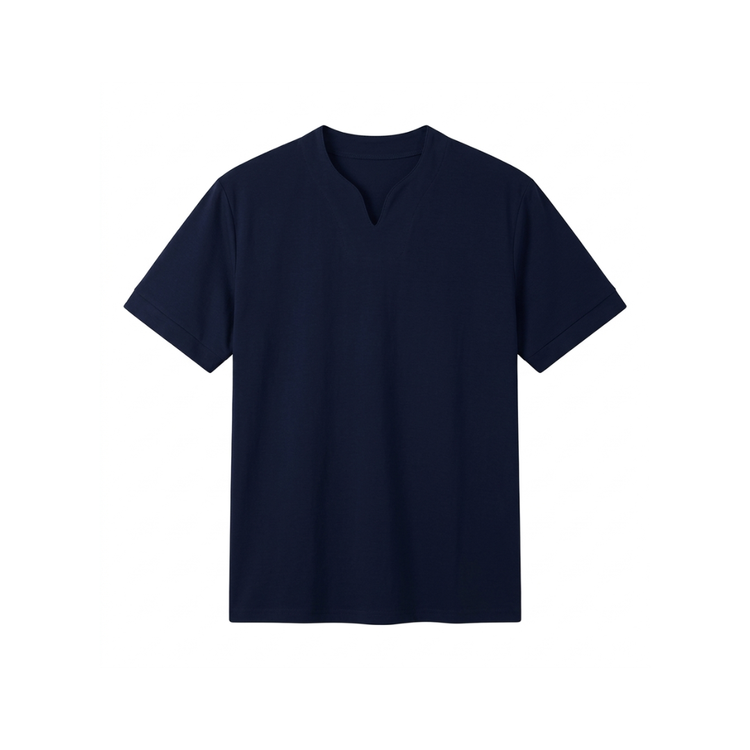 Camiseta deportiva de algodón con cuello en V para hombre: ideal para entrenar y el tiempo libre