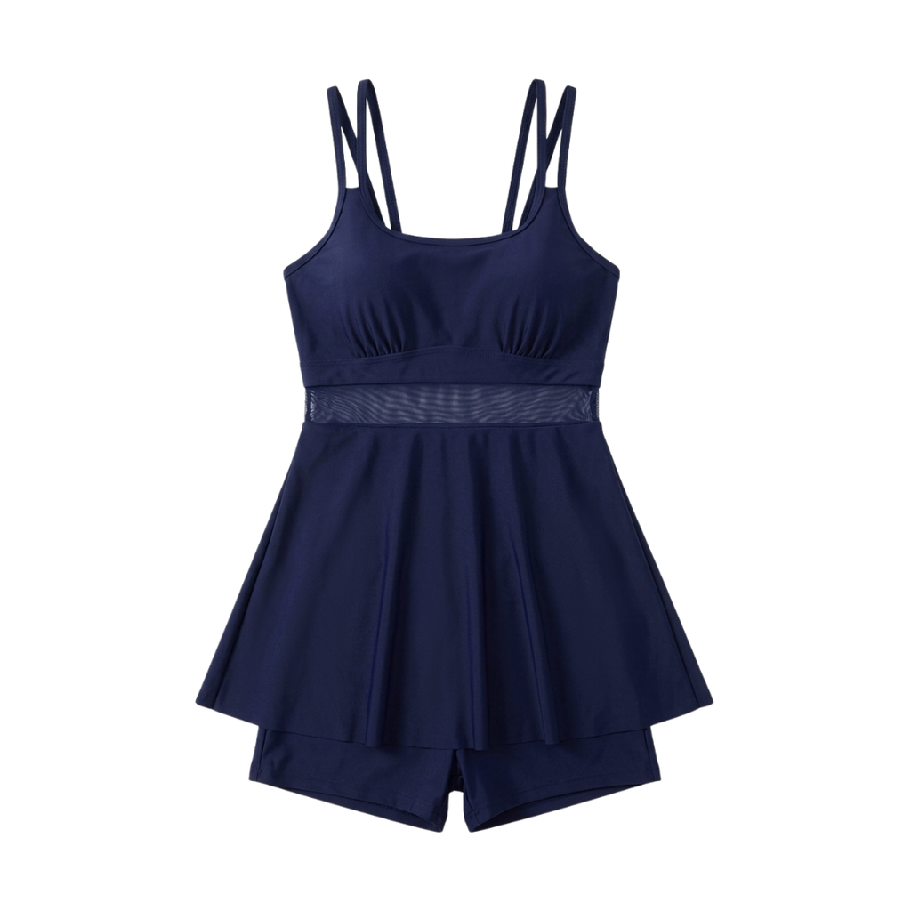 Conjunto de tankini de dos piezas de talle alto para mujer