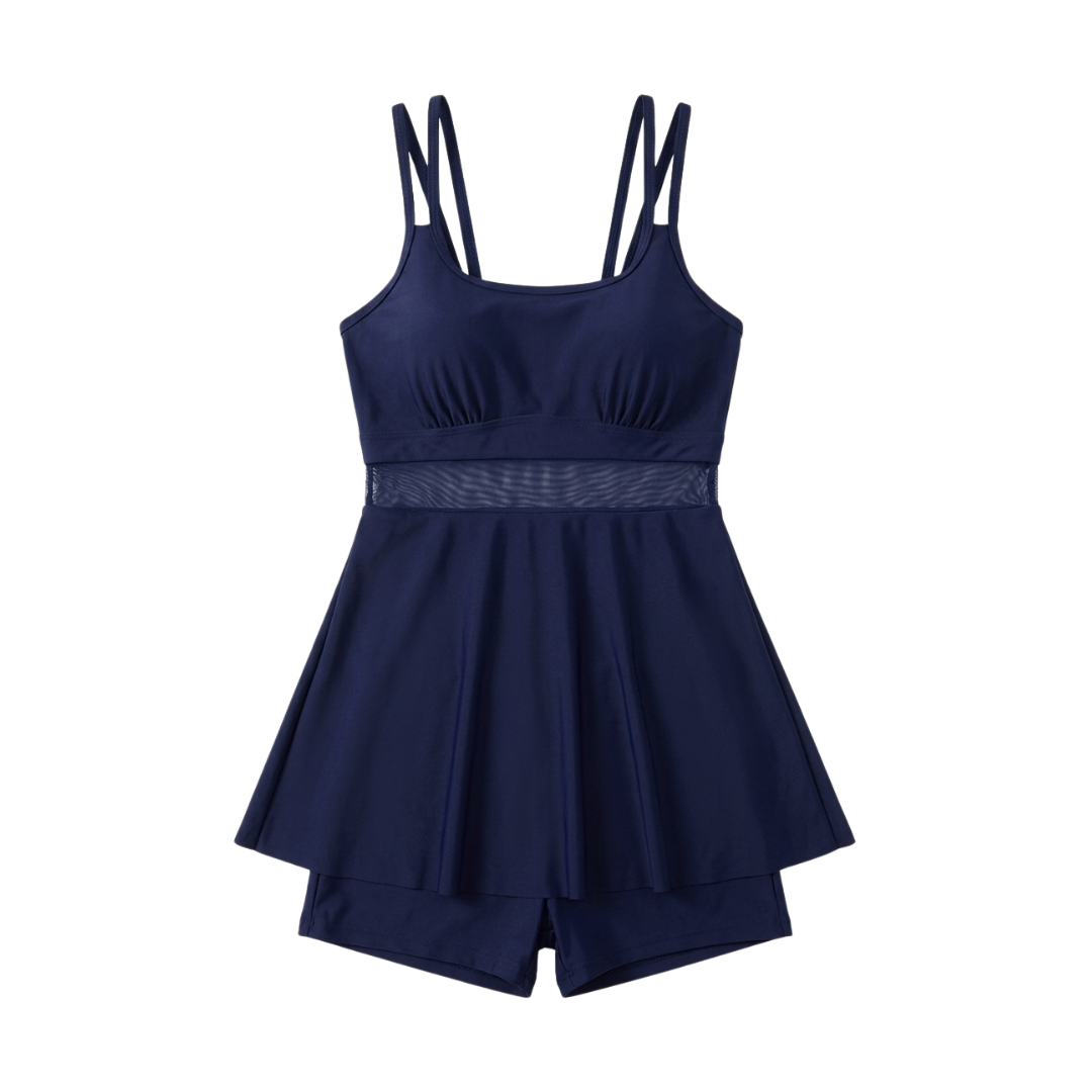 Conjunto de tankini de dos piezas de talle alto para mujer
