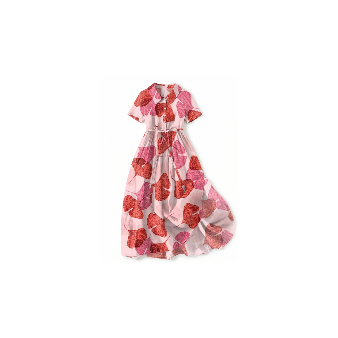 vestido floral rosa empolvado