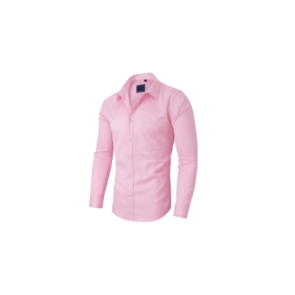 Camisa clásica de hombre para llevar debajo: manga larga, color liso, cómoda y atemporal