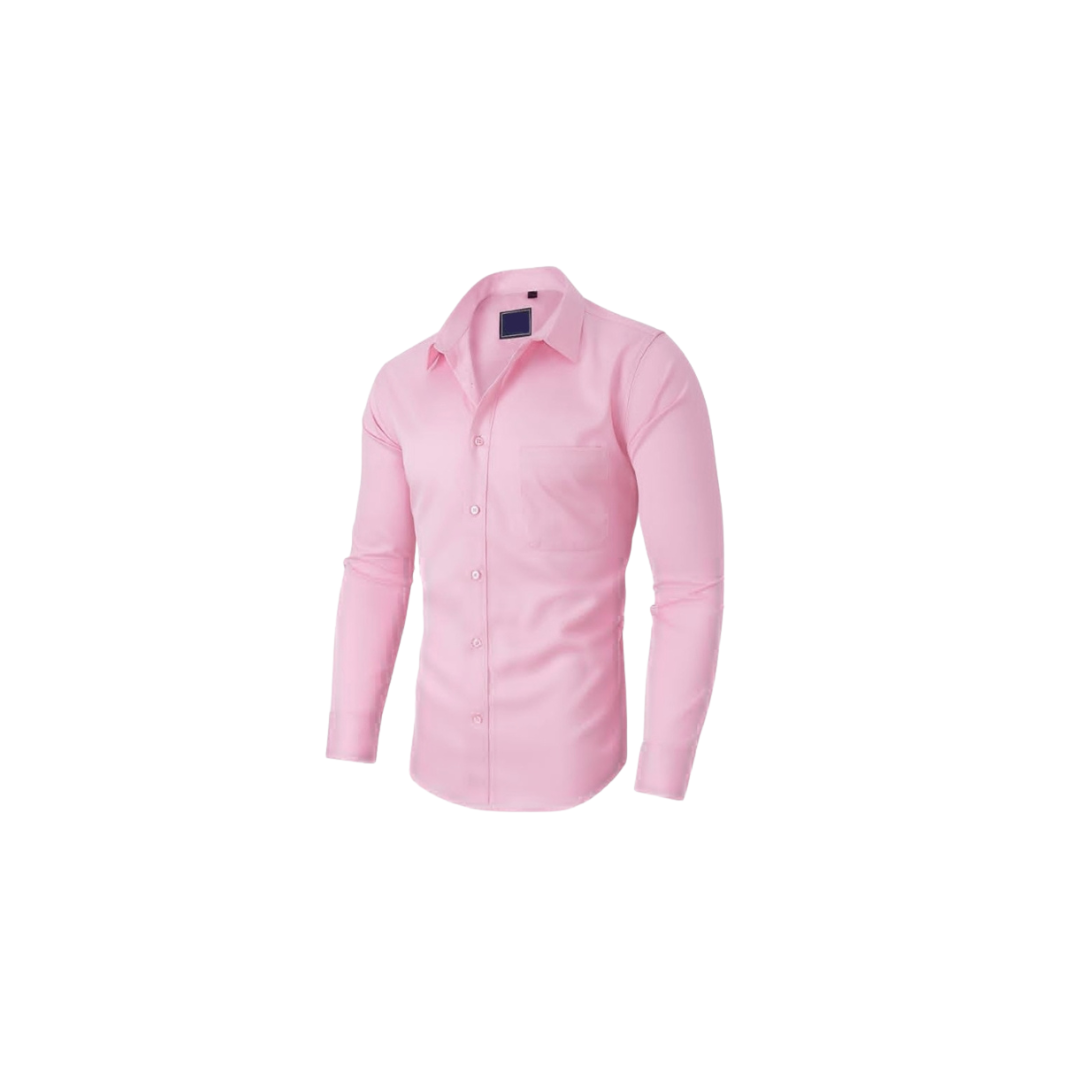 Camisa clásica de hombre para llevar debajo: manga larga, color liso, cómoda y atemporal
