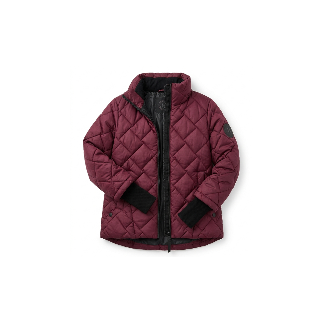 Chaqueta acolchada de mujer con diseño de rombos