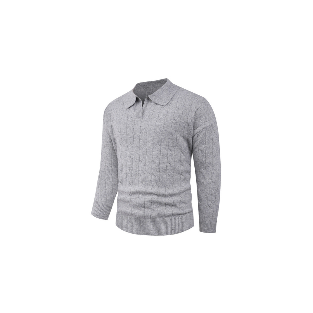 Chaleco de punto para hombre con solapas informales