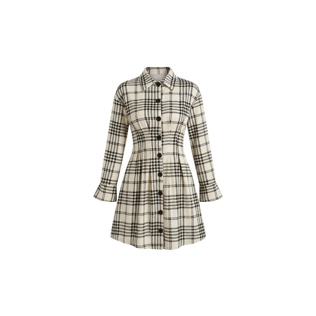 Elegante vestido con camisa Karo-A para mujer