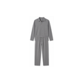Conjunto informal de 2 piezas para hombre: polo de lino de manga larga y pantalón largo, ideal para primavera y verano.