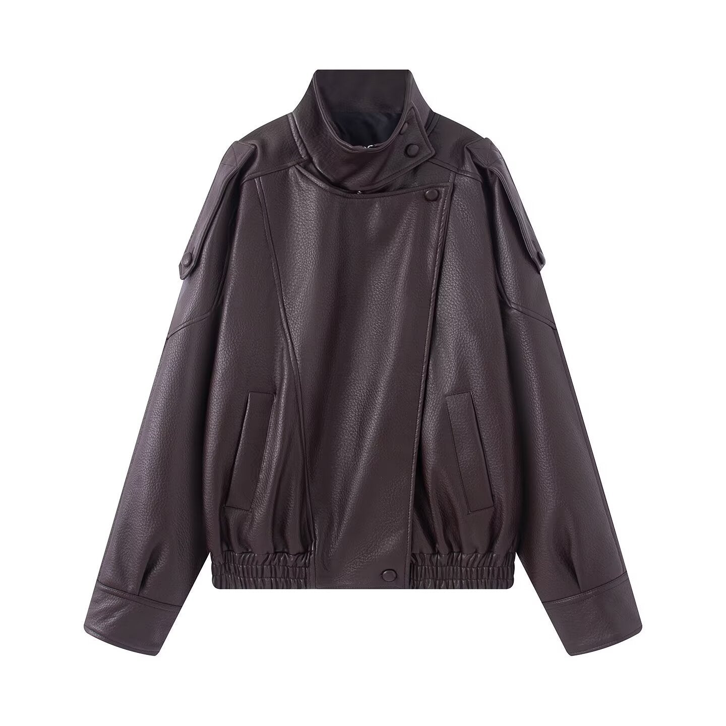 Chaqueta streetwear de moda en piel sintética: casual y versátil
