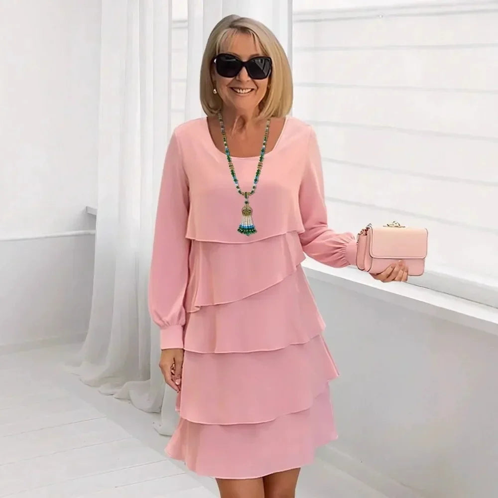 Madeleine – Vestido elegante y fluido con volantes