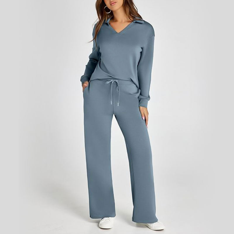 Conjuntos de 2 piezas para mujer: sudaderas casuales de manga larga.