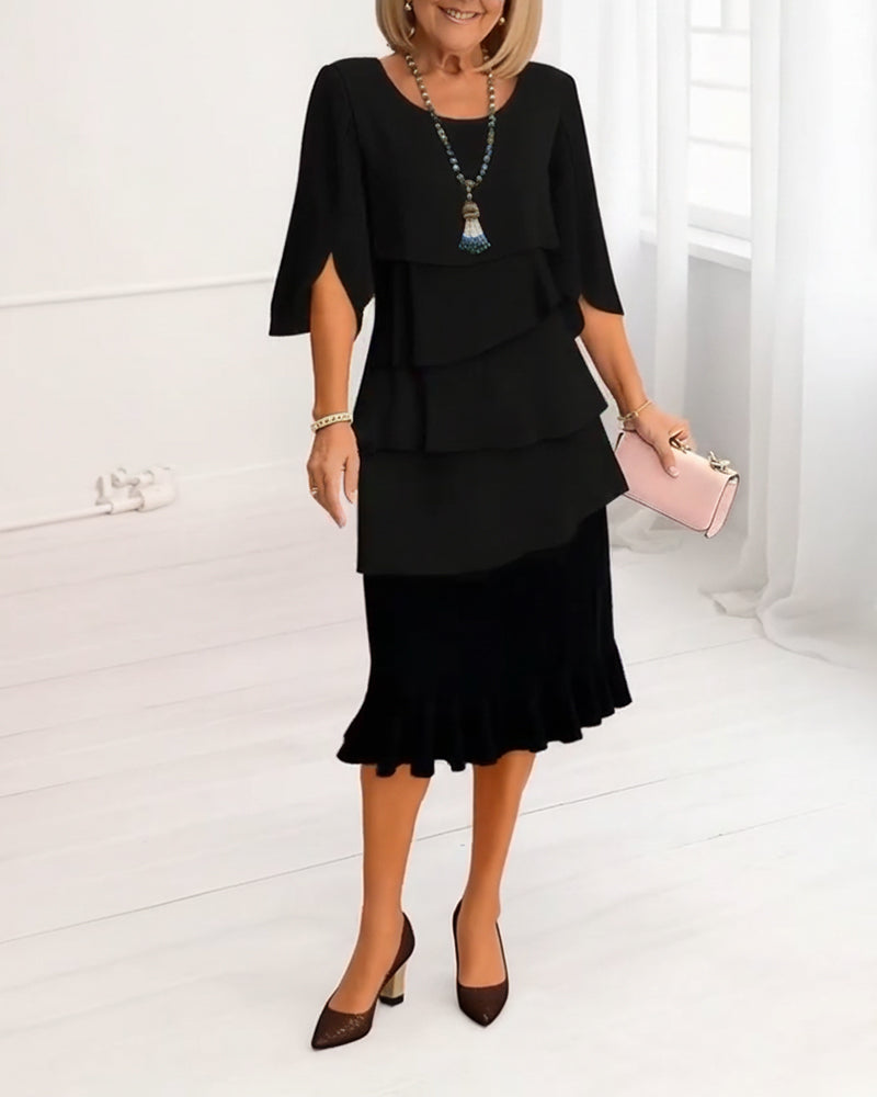 Sophie – Vestido elegante y vaporoso con volantes