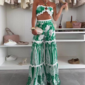 Conjunto de bikini de 2 piezas con braguita estampada de flores