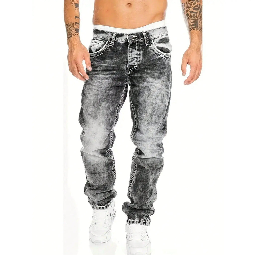 Jeans elásticos creativos para hombre, estilo minimalista, ideales para el verano, estilo emo