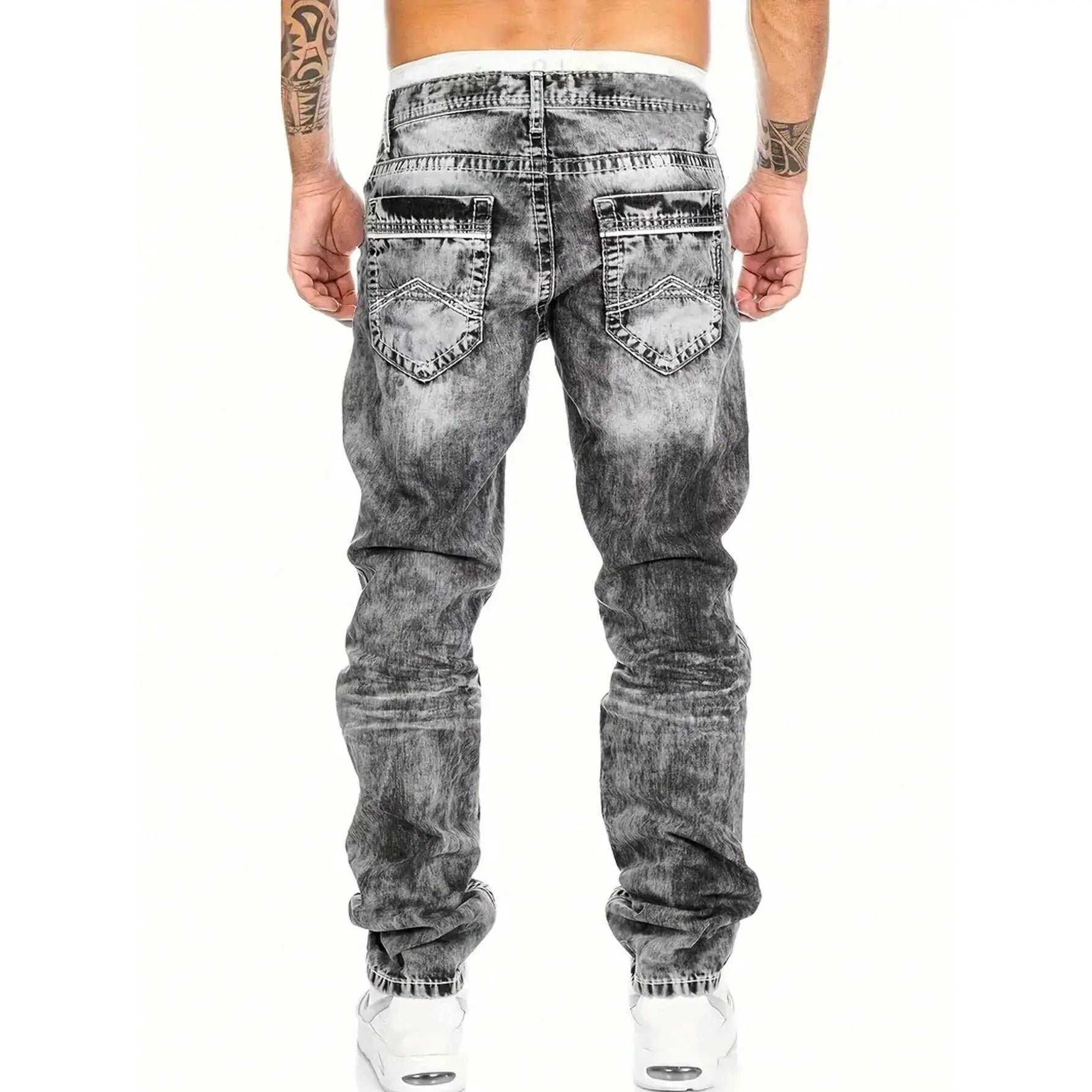 Jeans elásticos creativos para hombre, estilo minimalista, ideales para el verano, estilo emo