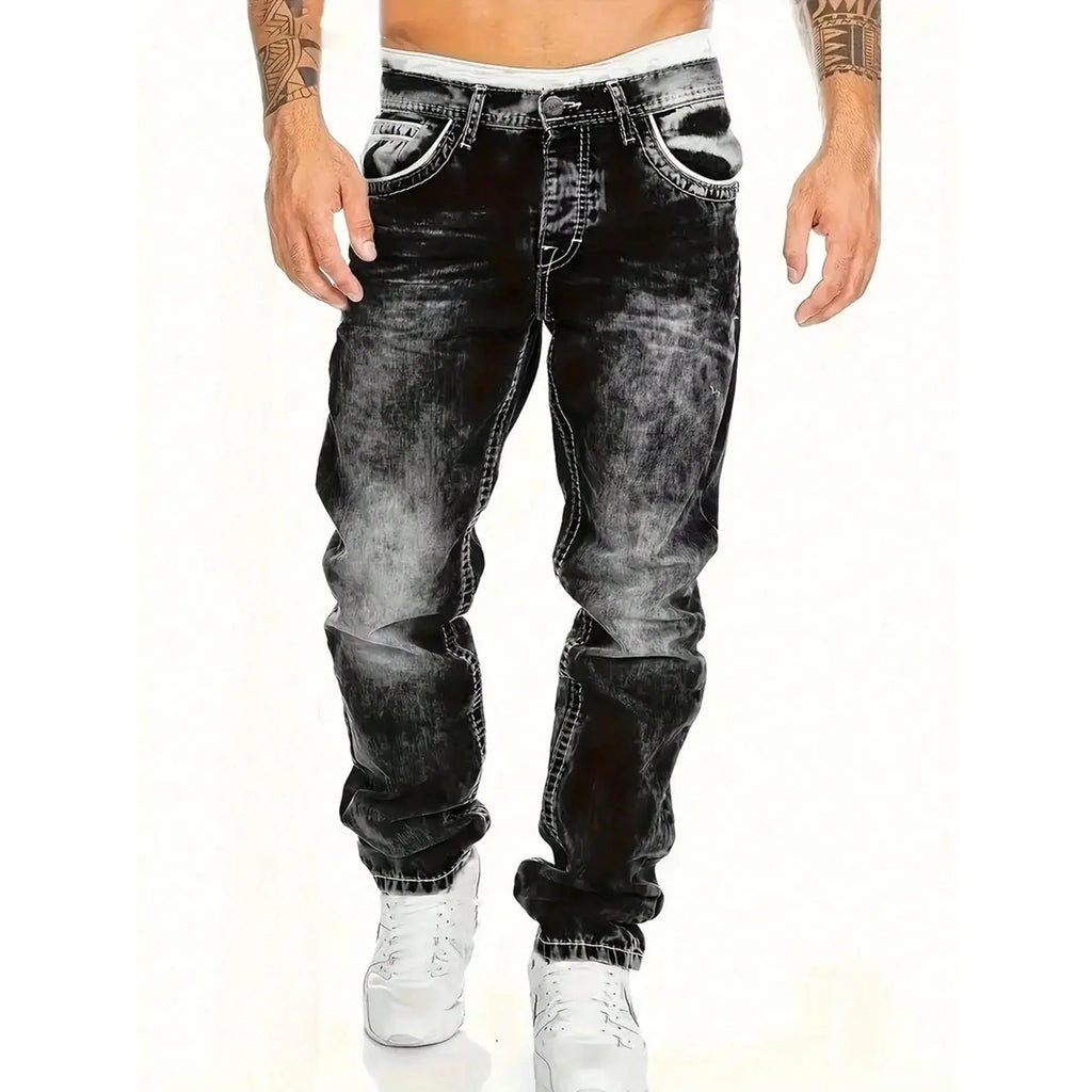 Jeans elásticos creativos para hombre, estilo minimalista, ideales para el verano, estilo emo
