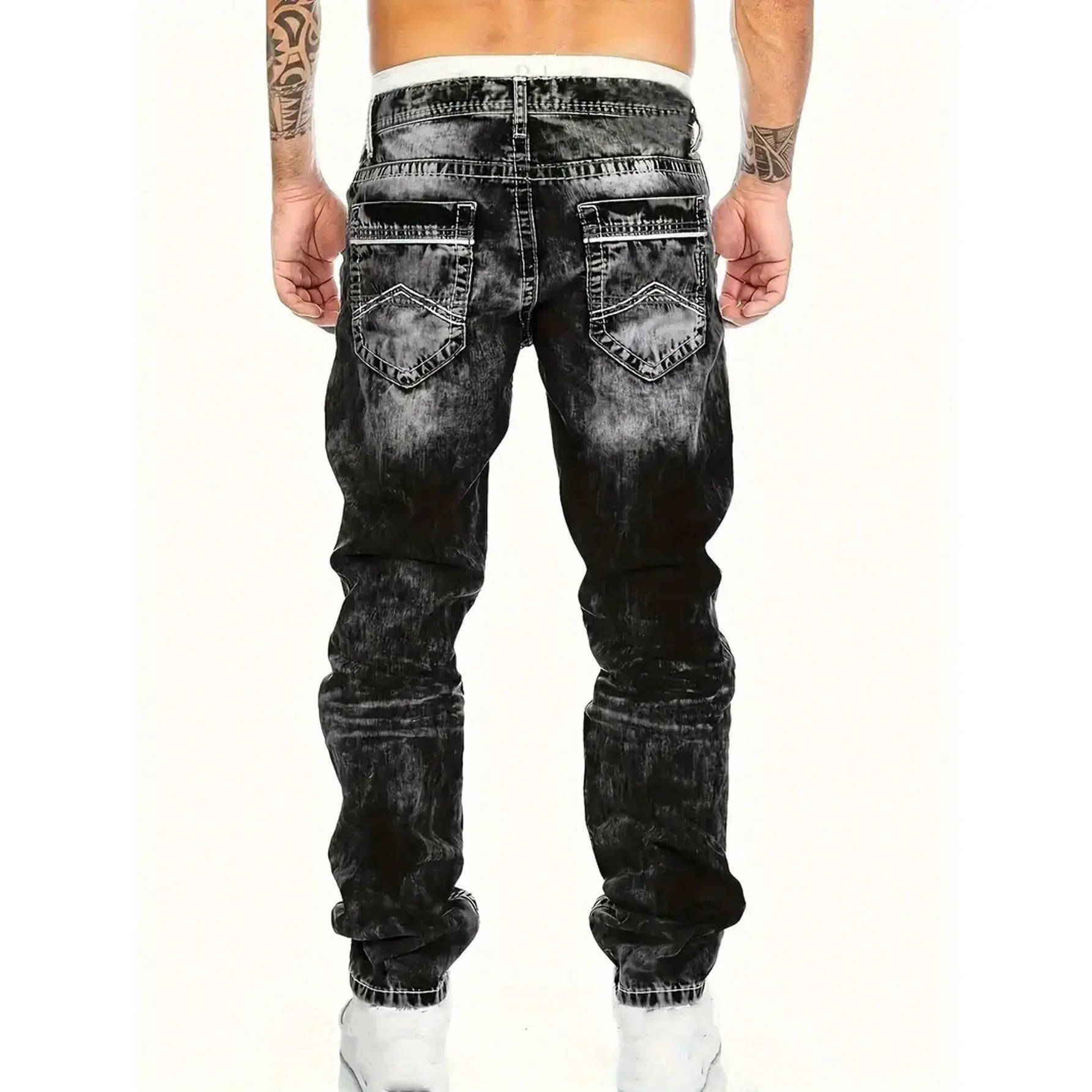 Jeans elásticos creativos para hombre, estilo minimalista, ideales para el verano, estilo emo