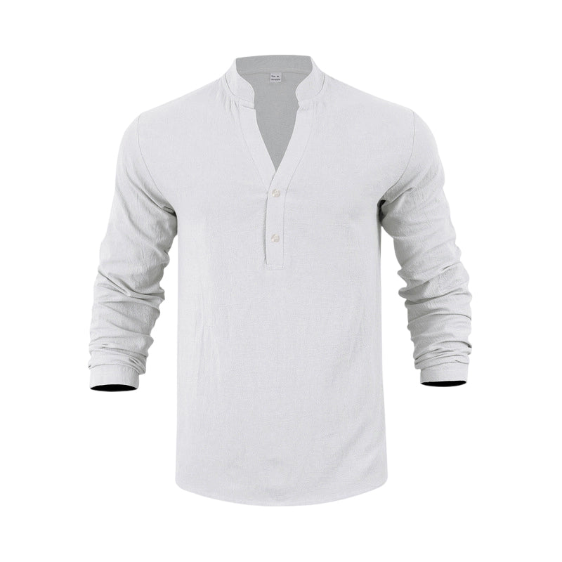 Camiseta Henley informal para hombre Envío gratuito