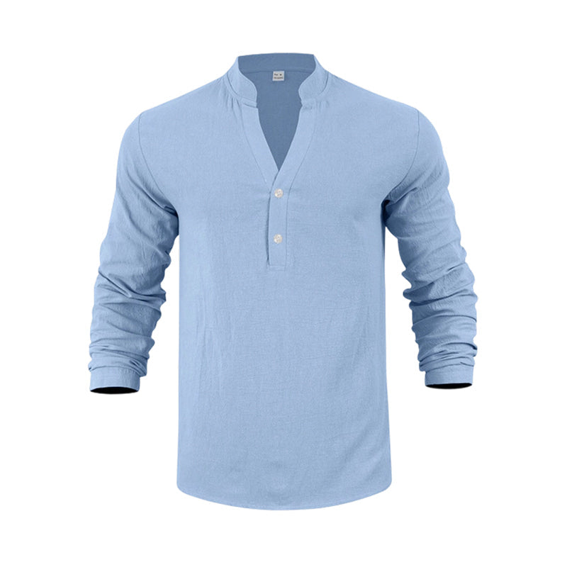 Camiseta Henley informal para hombre Envío gratuito