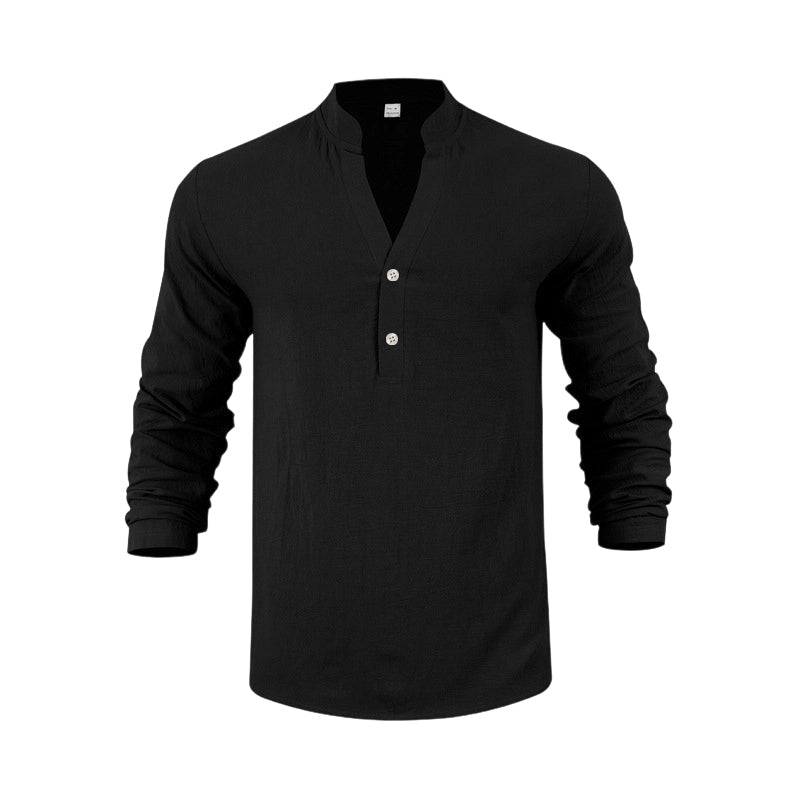 Camiseta Henley informal para hombre Envío gratuito